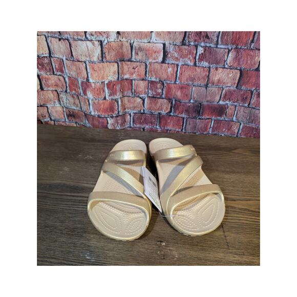 New Crocs Kadee II Metallic Slide Sandals Size 9 - Picture 4 of 6